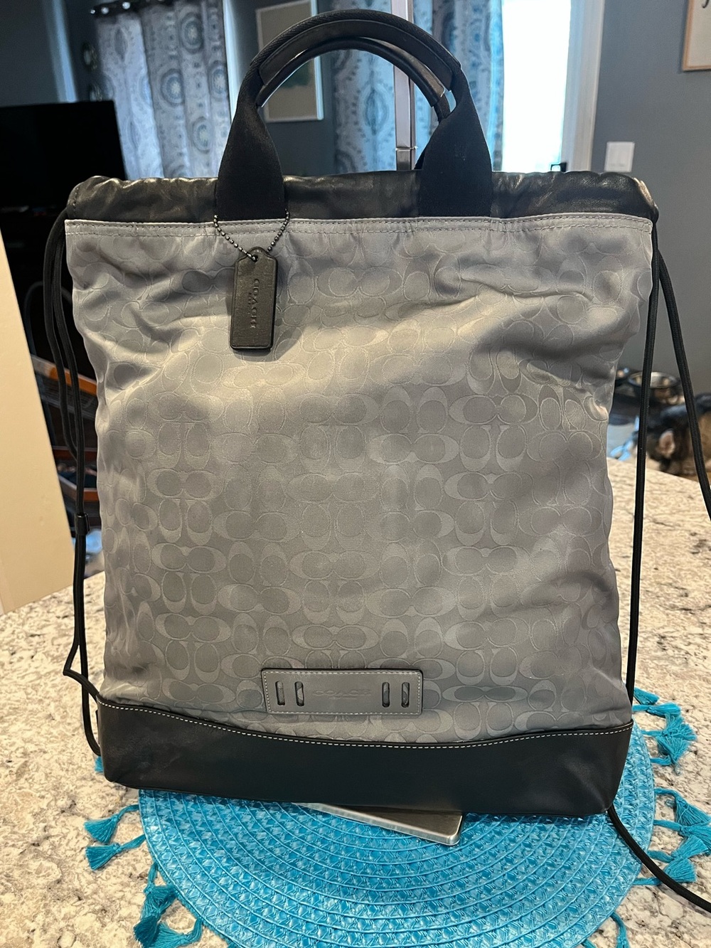 Coach Signature Drawstring Backpack - Picture 4 of 17